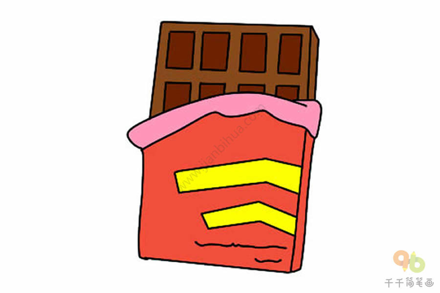 小朋友最爱的零食 巧克力简笔画
