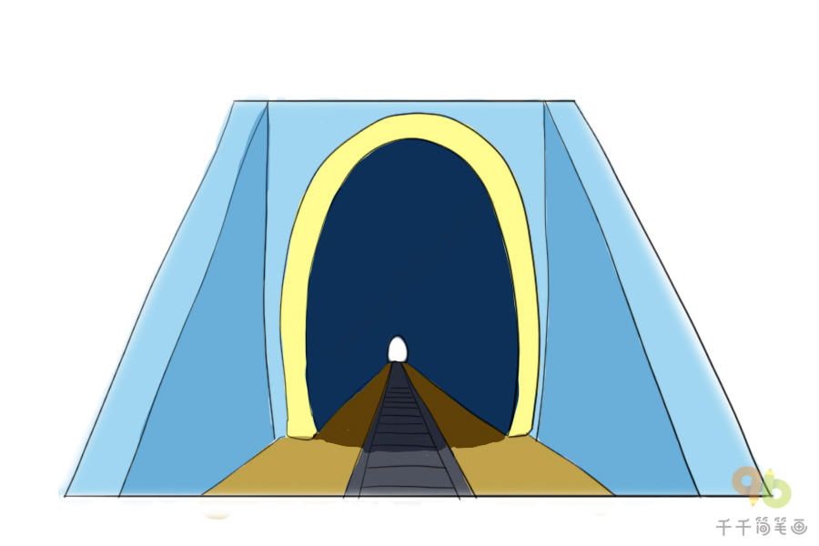 隧道的简笔画图片