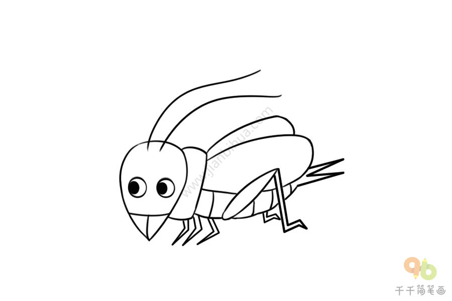 蟋蟀简笔画简单画法图片