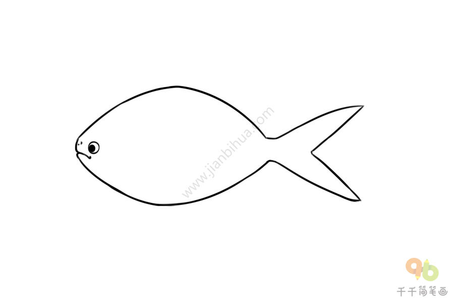 鲳鱼简笔画图片