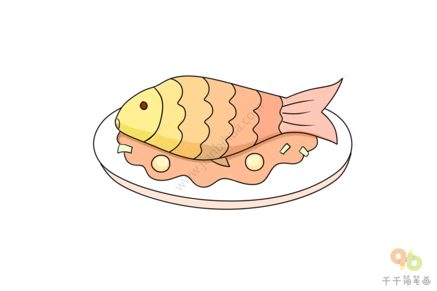 鱼菜简笔画图片