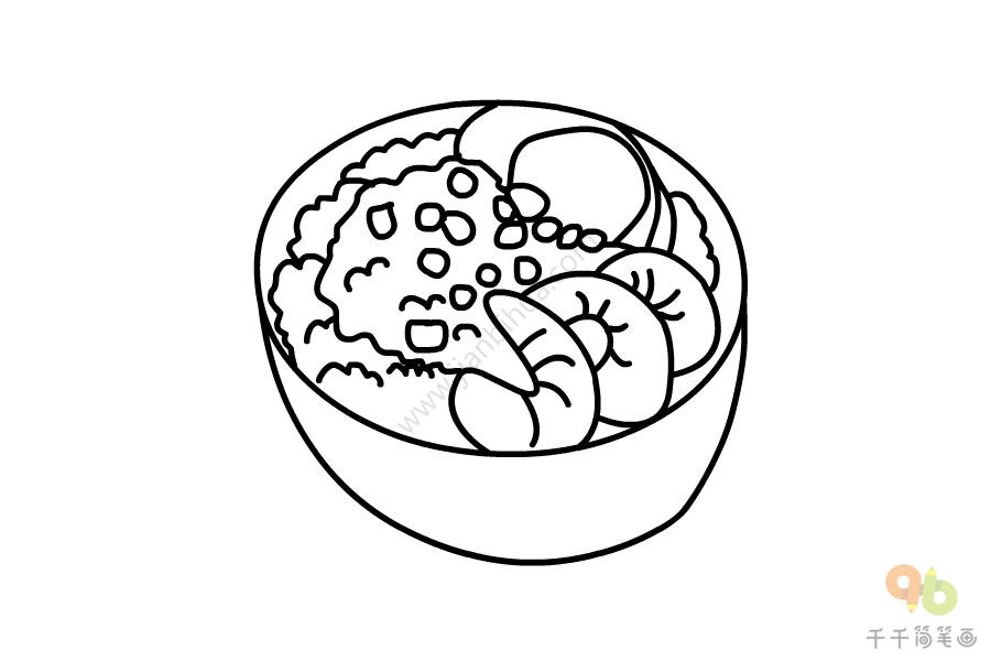 炒香菇简笔画图片