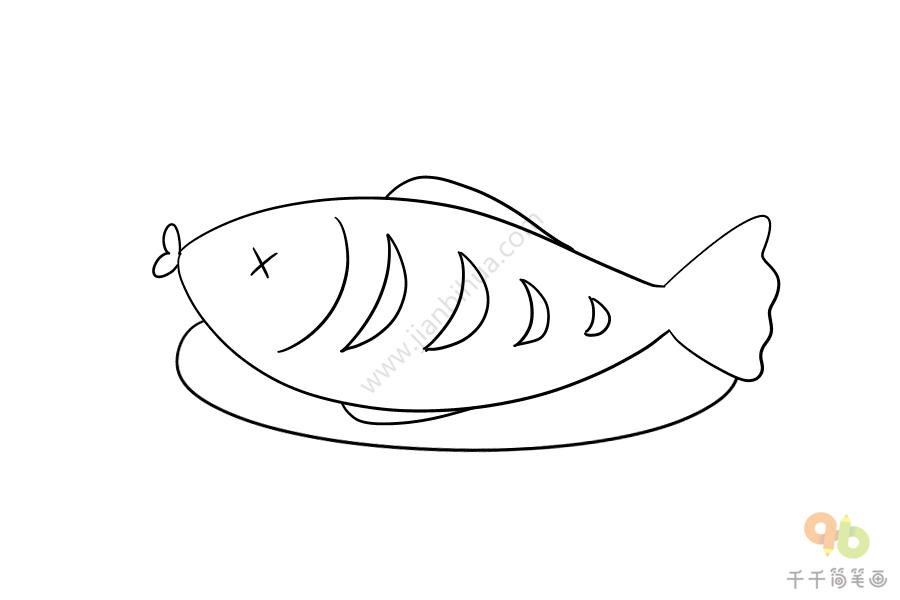 鱼菜简笔画图片