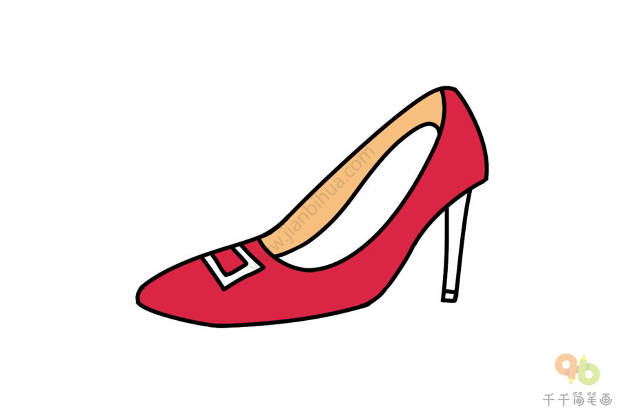 小红鞋的简笔画图片