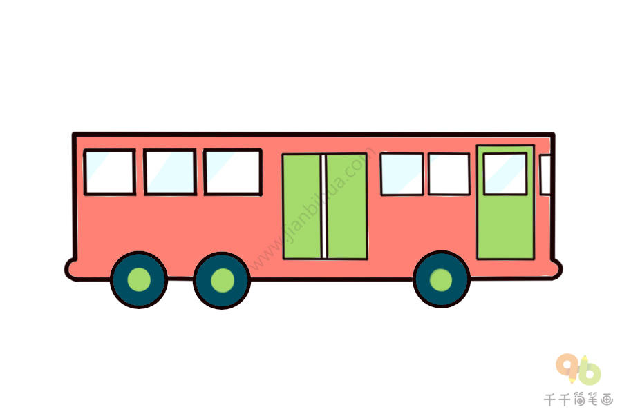 公交车简图画法图片