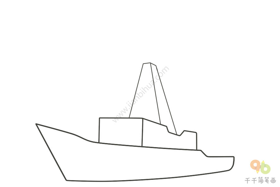 驱逐舰简笔画图片图片