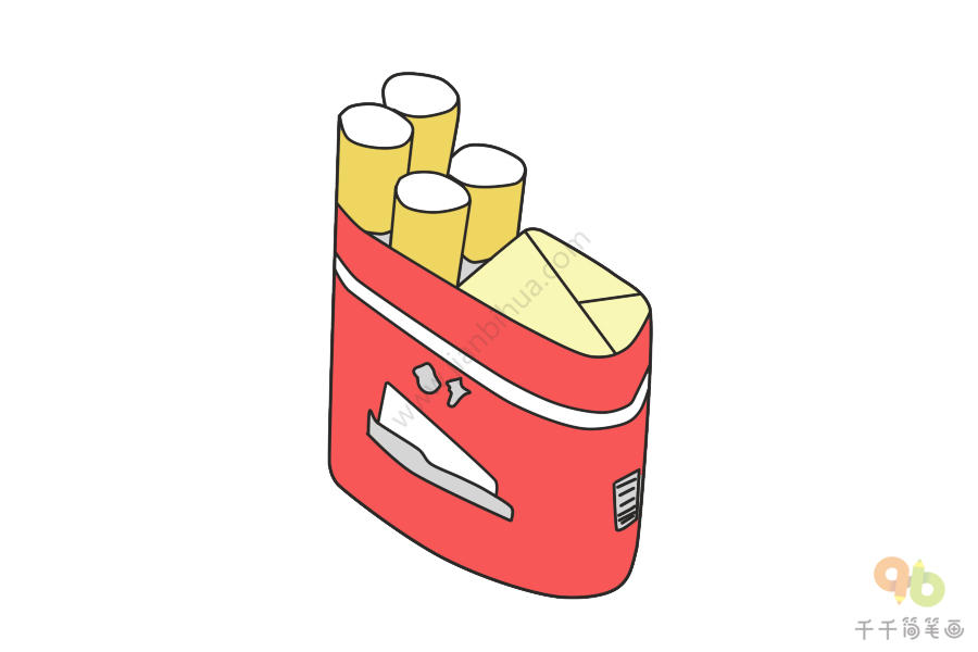 香烟盒子简笔画图片