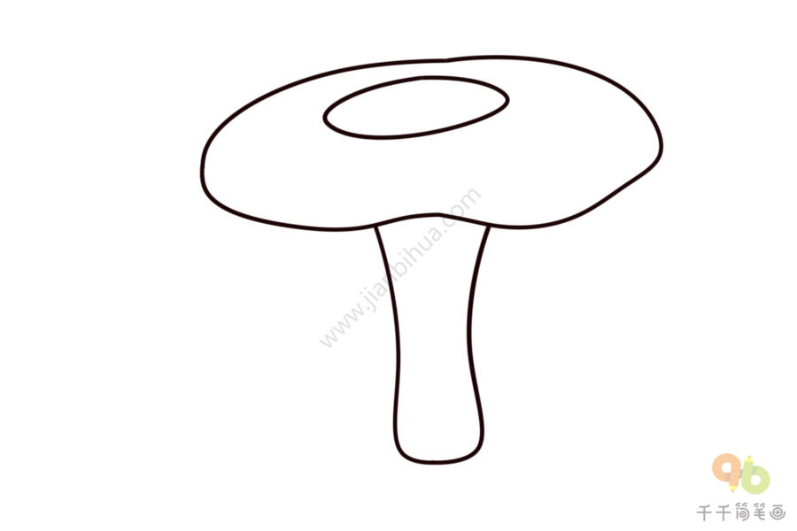 红伞蘑菇简笔画图片