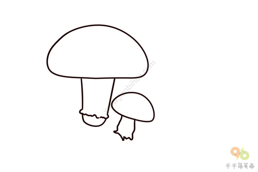 香菇菌棒简笔画图片