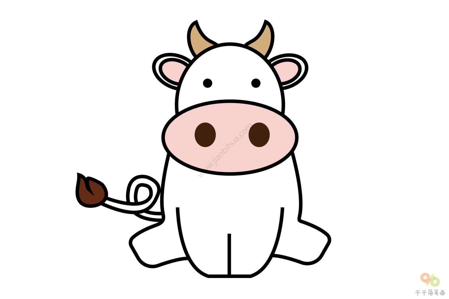 牛怎么画简单又漂亮，一步一步教你儿童牛的绘画图片 - 唐山味儿