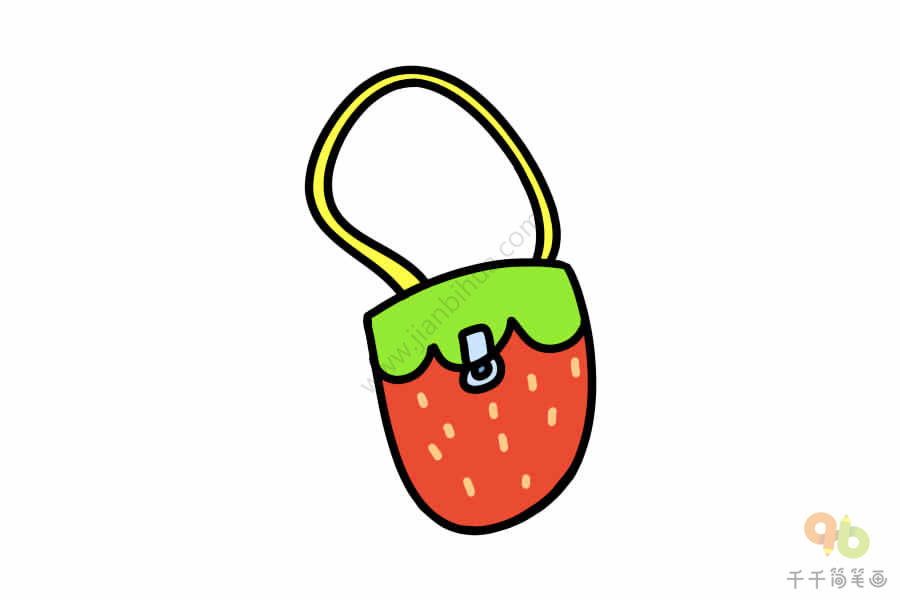 草莓袋简笔画