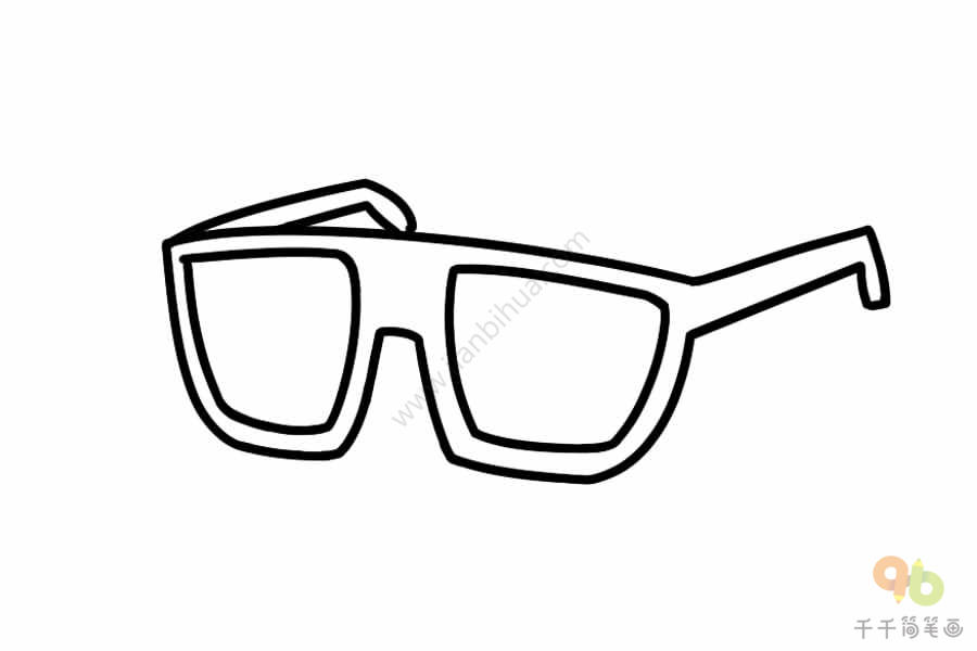 眼镜设计简笔画图片