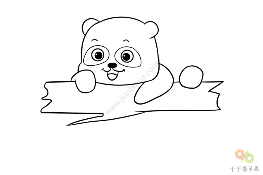 爬行动物简笔画熊猫图片
