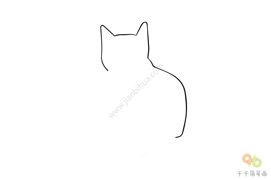 眯眼的小猫简笔画作品,眯眼的小猫怎么画,眯眼的小猫图片大全