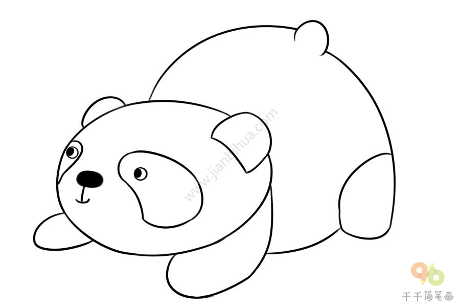 爬行动物简笔画熊猫图片