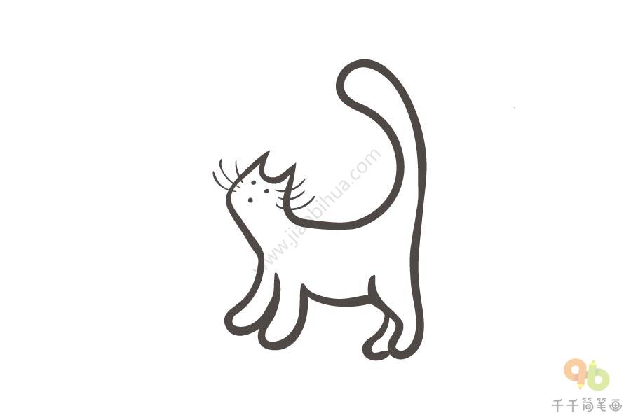 猫尾巴画法图片