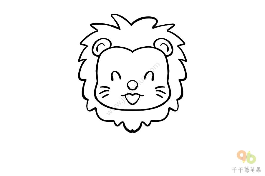 q版狮子头像简笔画画法
