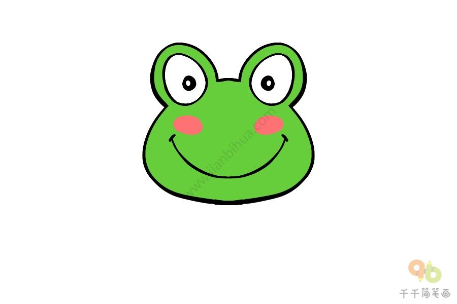 青蛙面具简笔画图片