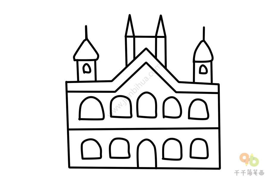 神秘的教堂简笔画怎么画