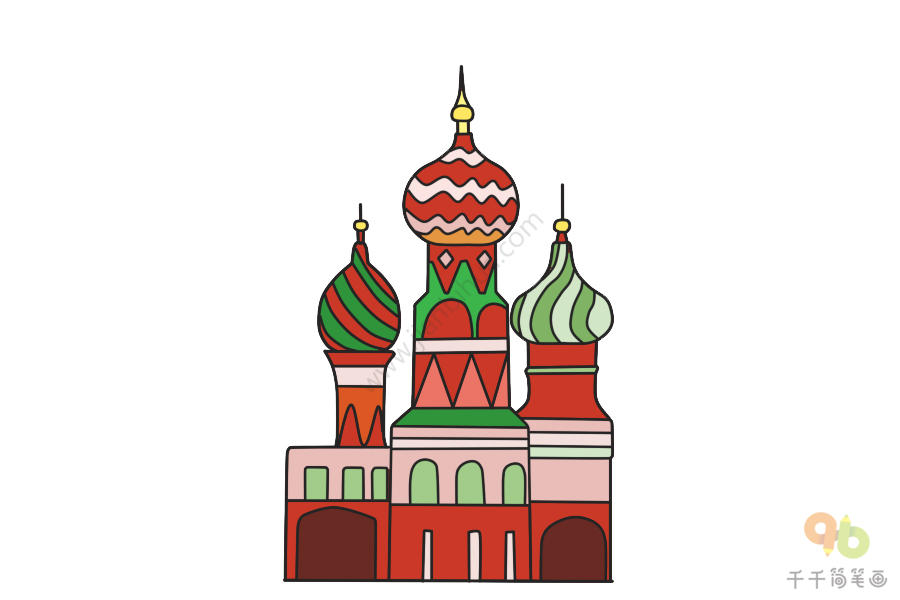 俄式建筑简笔画步骤图