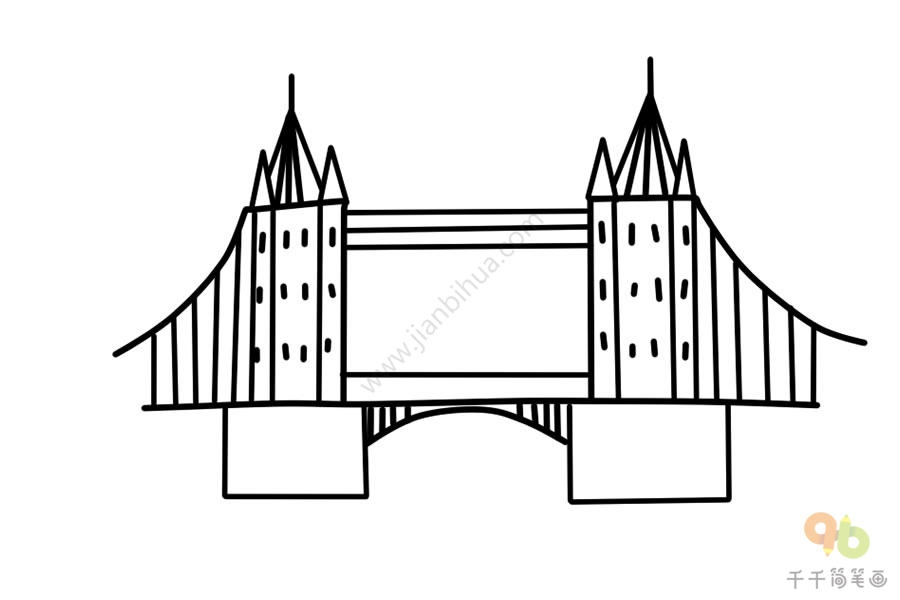 伦敦大桥怎么画简笔画图片