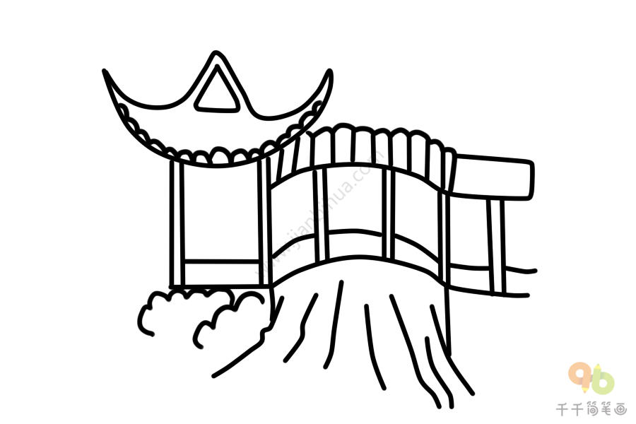 苏州建筑简笔画 简单图片