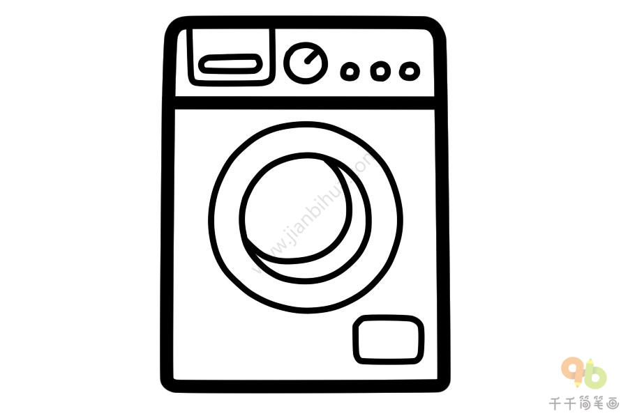 滚筒洗衣机简笔画图片图片