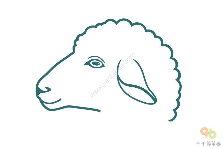 羊的头饰简笔画图片