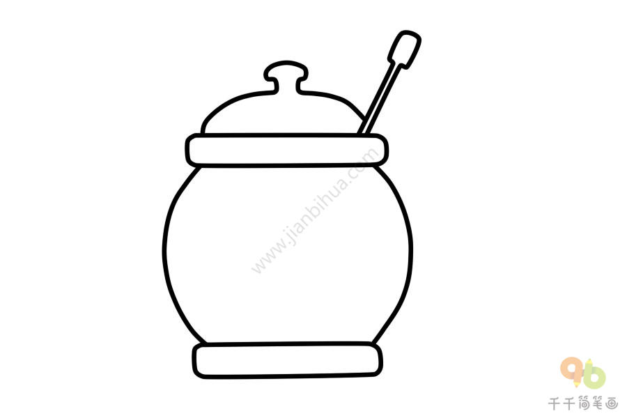 茶叶罐简笔画图片