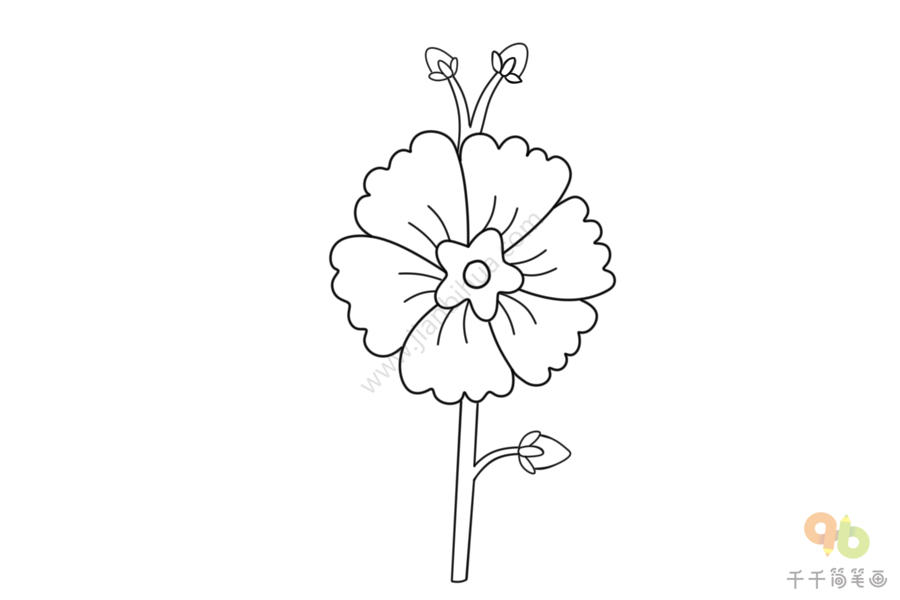 炙热山葵简笔画图片