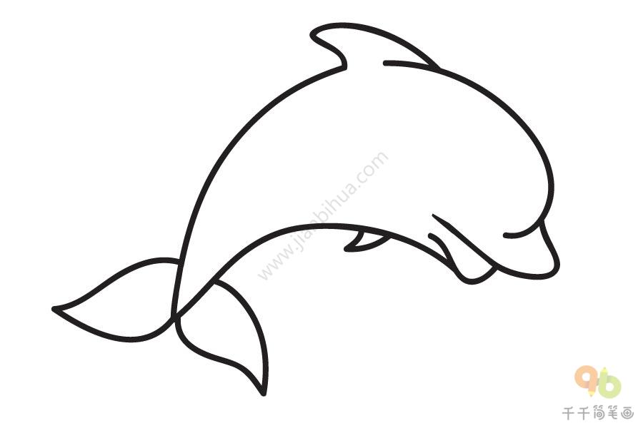 跳跃的海豚简笔画图片
