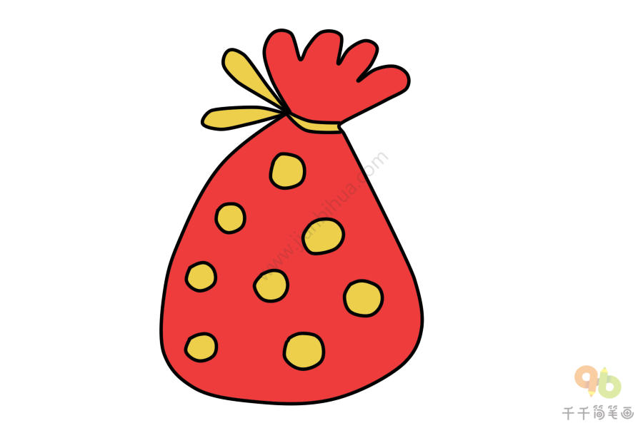 波点包裹简笔画