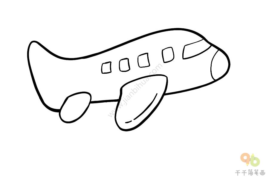 飞机模型的简笔画图片