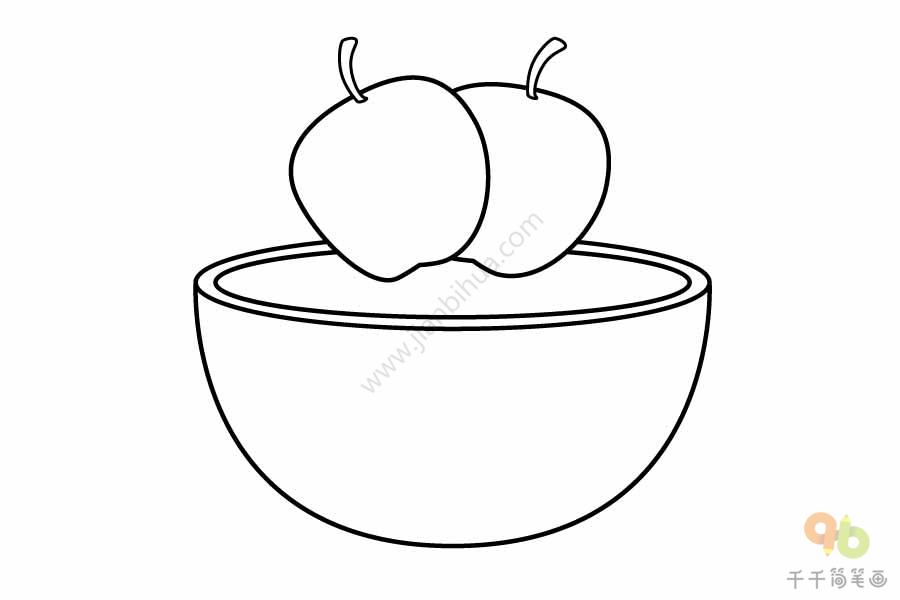 学画苹果简笔画