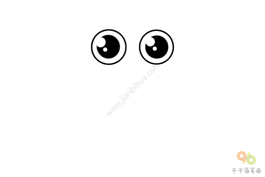 水汪汪的大眼睛青蛙简笔画