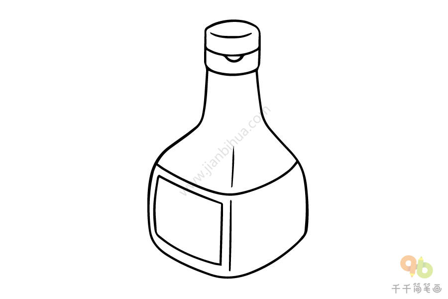香油瓶简笔画图片
