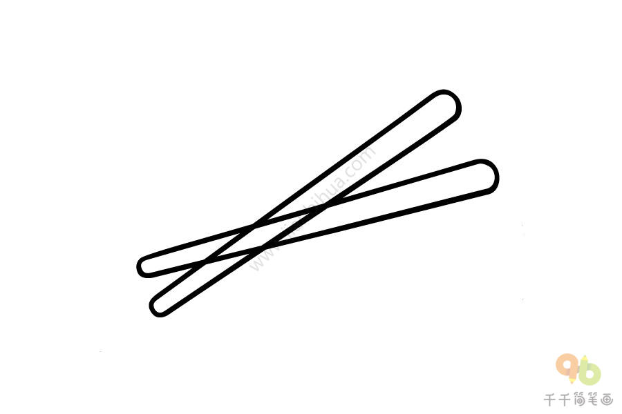 筷子的画法简笔画图片图片