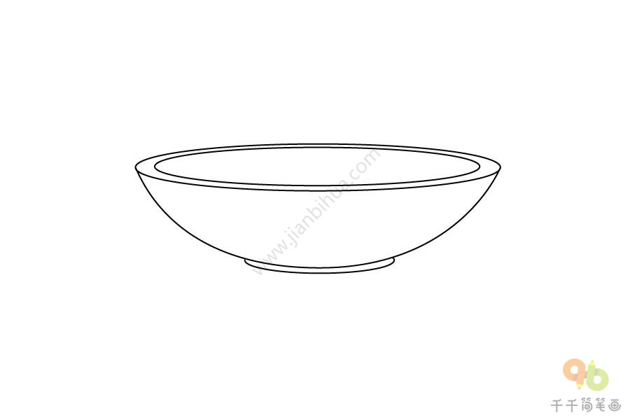 青瓷碗简笔画步骤图