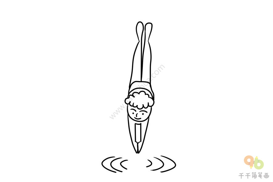 东京奥运会跳水简笔画图片
