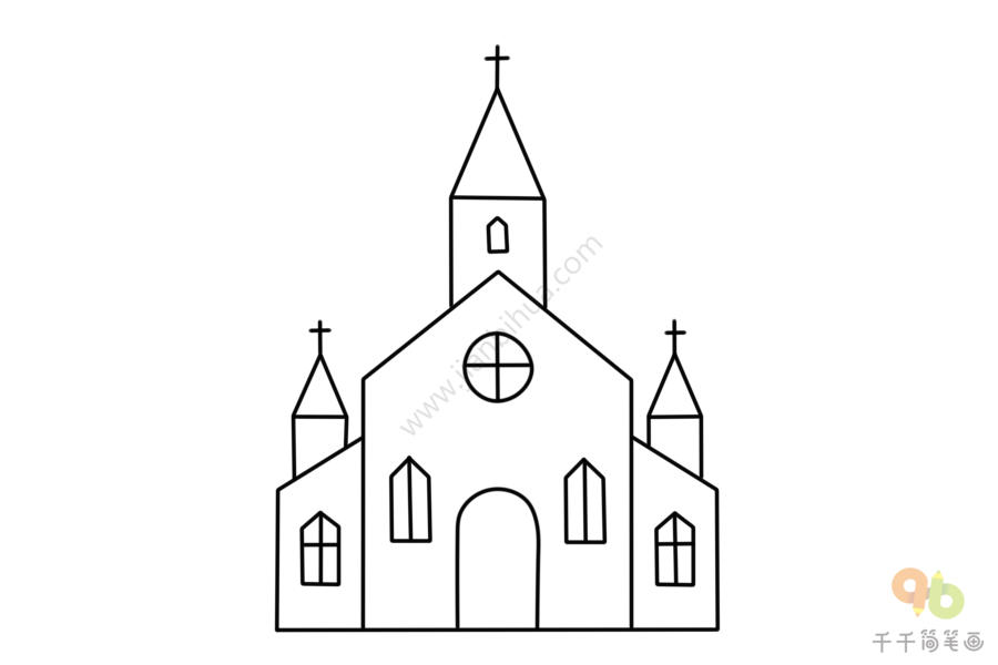 圣奥古斯丁教堂简笔画图片