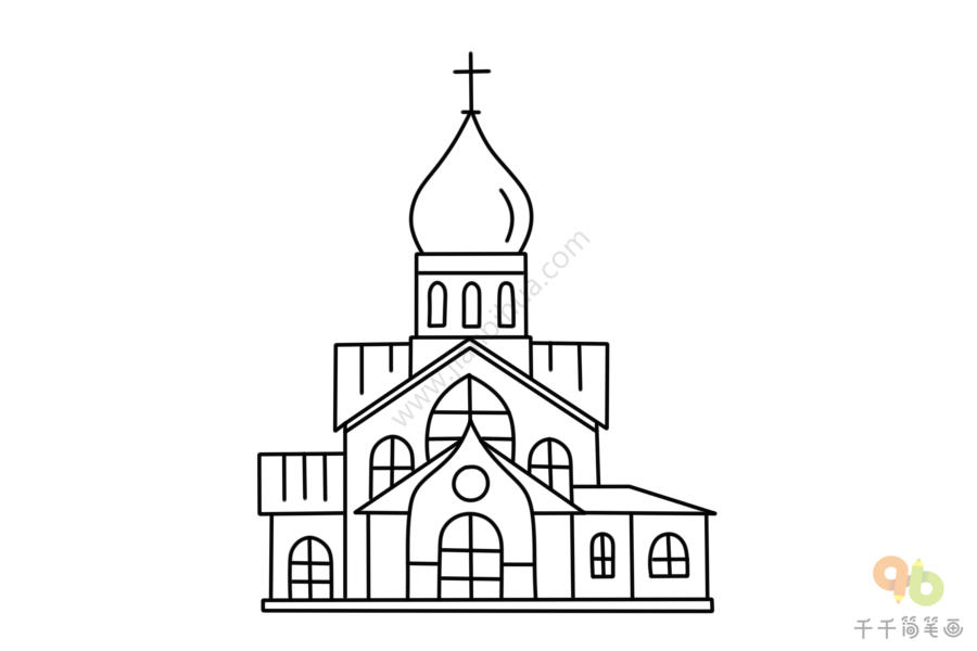 圣安妮大教堂简笔画图片