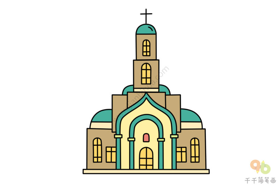 圣安妮大教堂简笔画图片