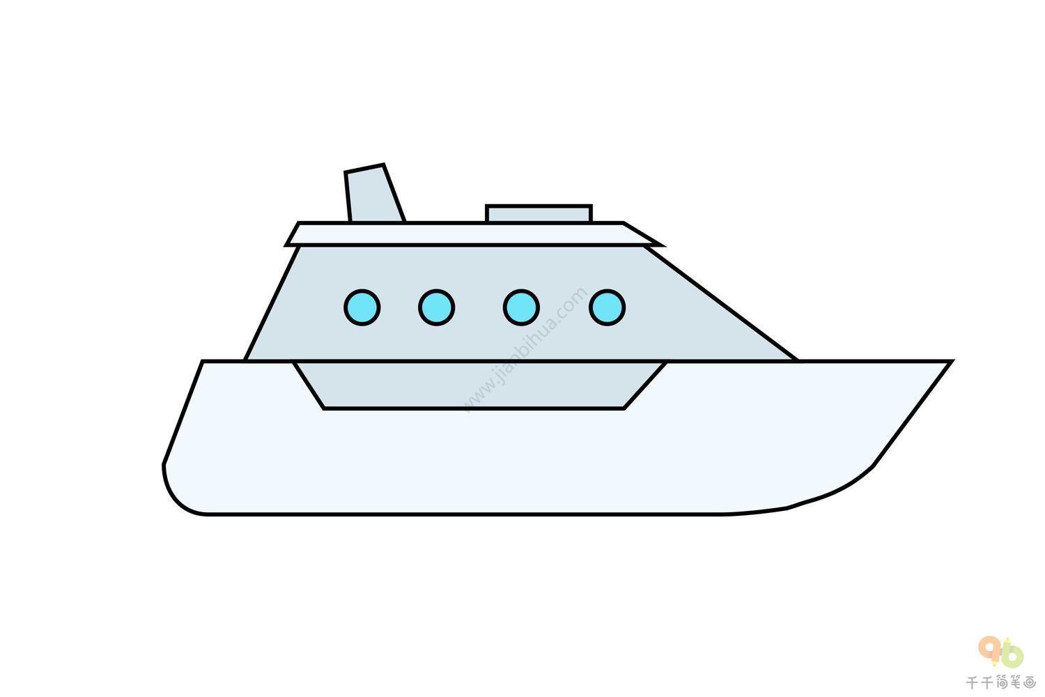 简单轮船简笔画画法图片步骤（公主学画画） - 有点网 - 好手艺
