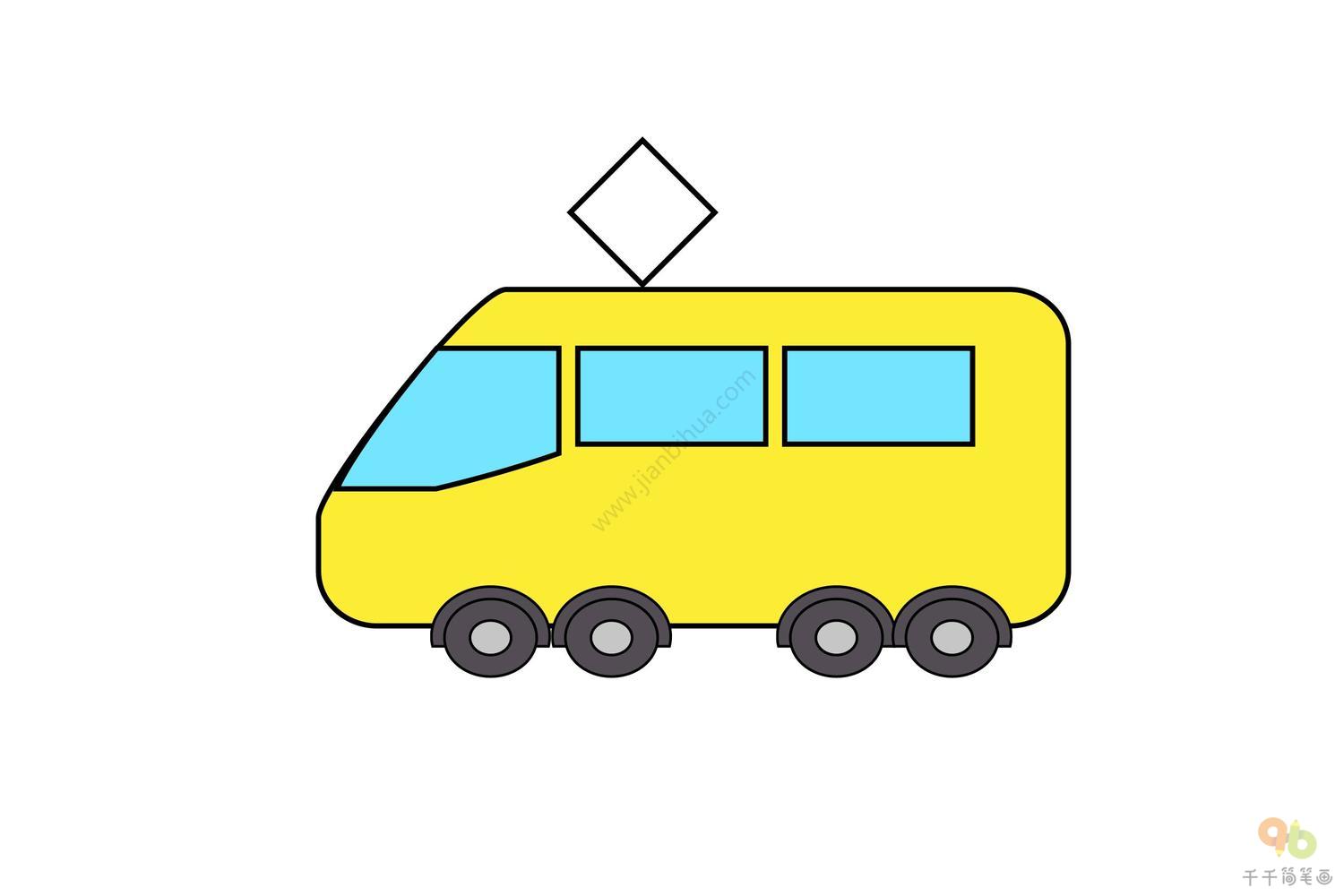 教你如何画小汽车 舒适的小汽车的简笔画画法步骤图解 肉丁儿童网