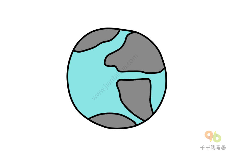 外太空星球简笔画