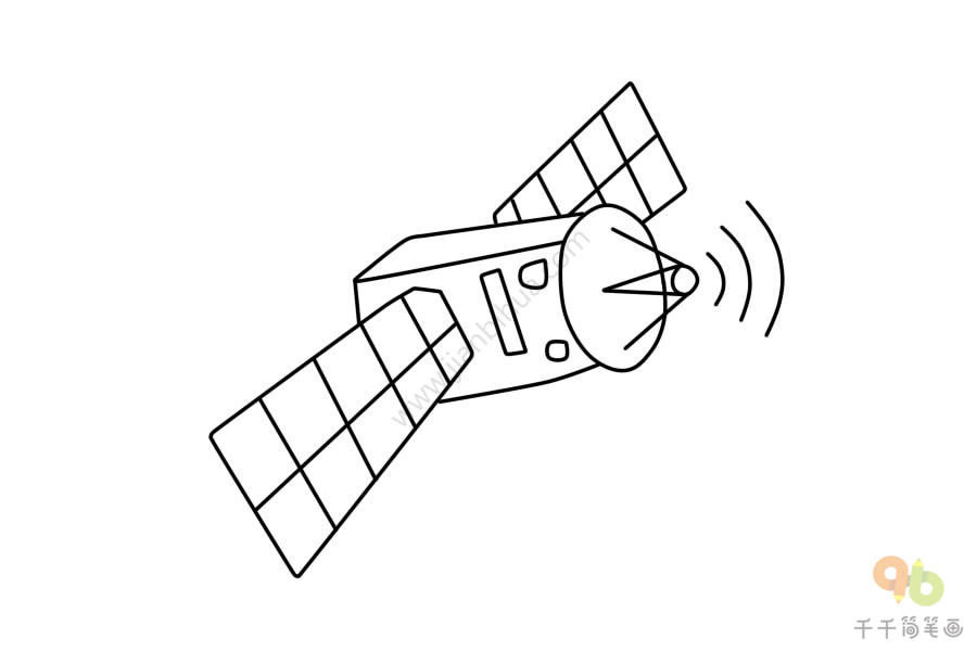 嫦娥五号卫星简笔画图片