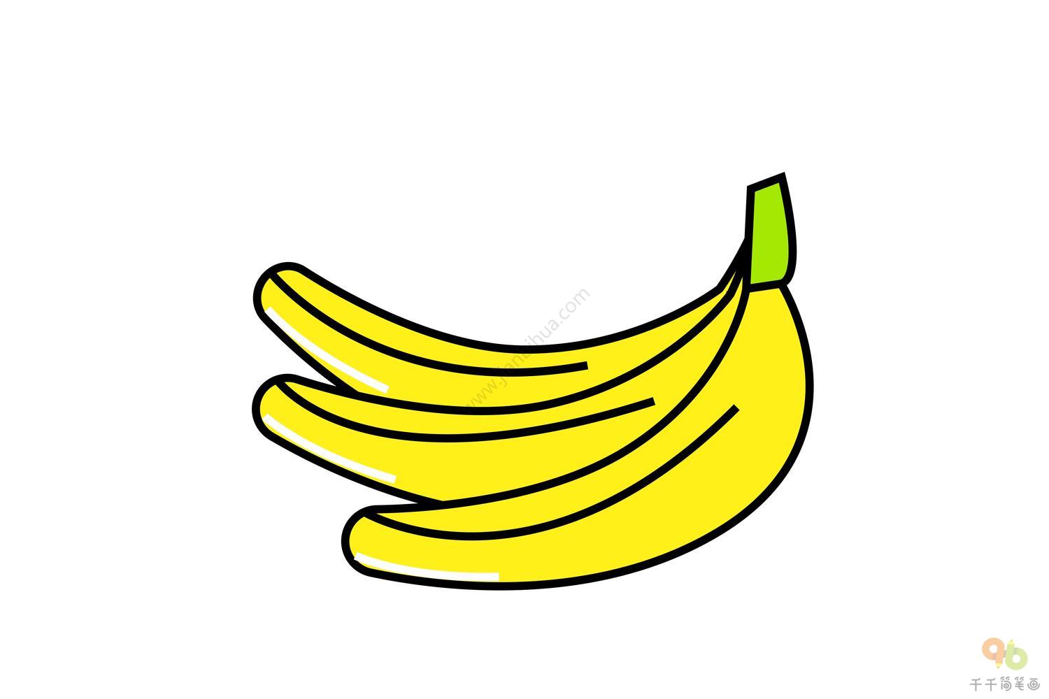 香蕉简笔画步骤 肉丁儿童网