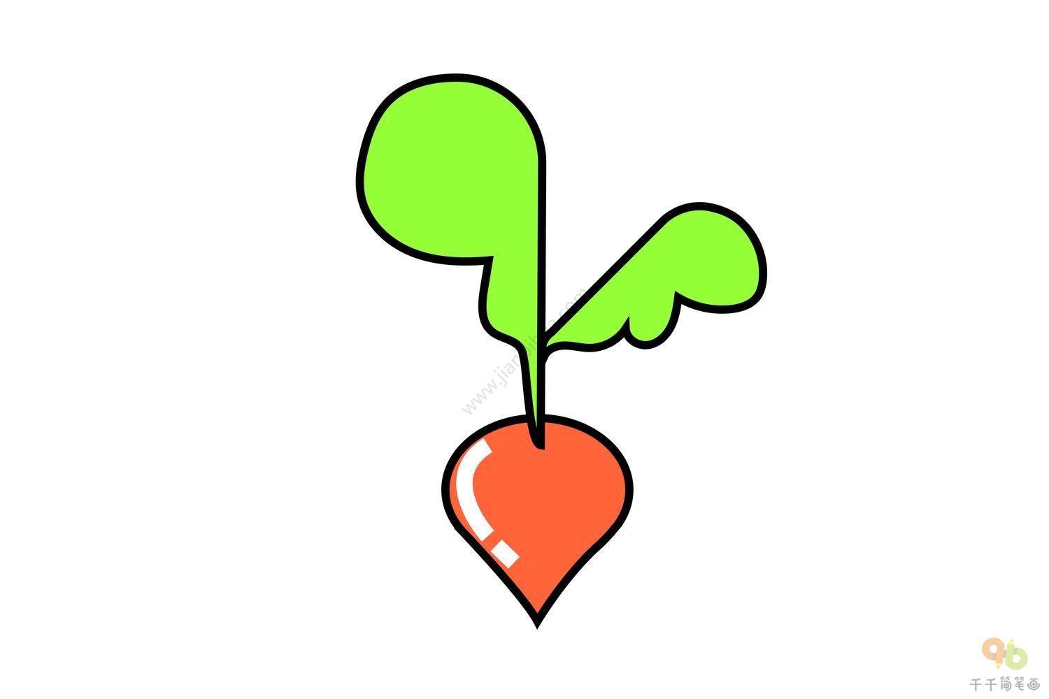 两个彩色西红柿简笔画画法图片步骤（儿童爱国绘画图片大全） - 有点网 - 好手艺