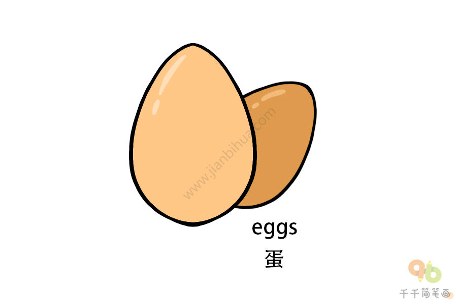 鸡蛋的卡通图片简笔画图片