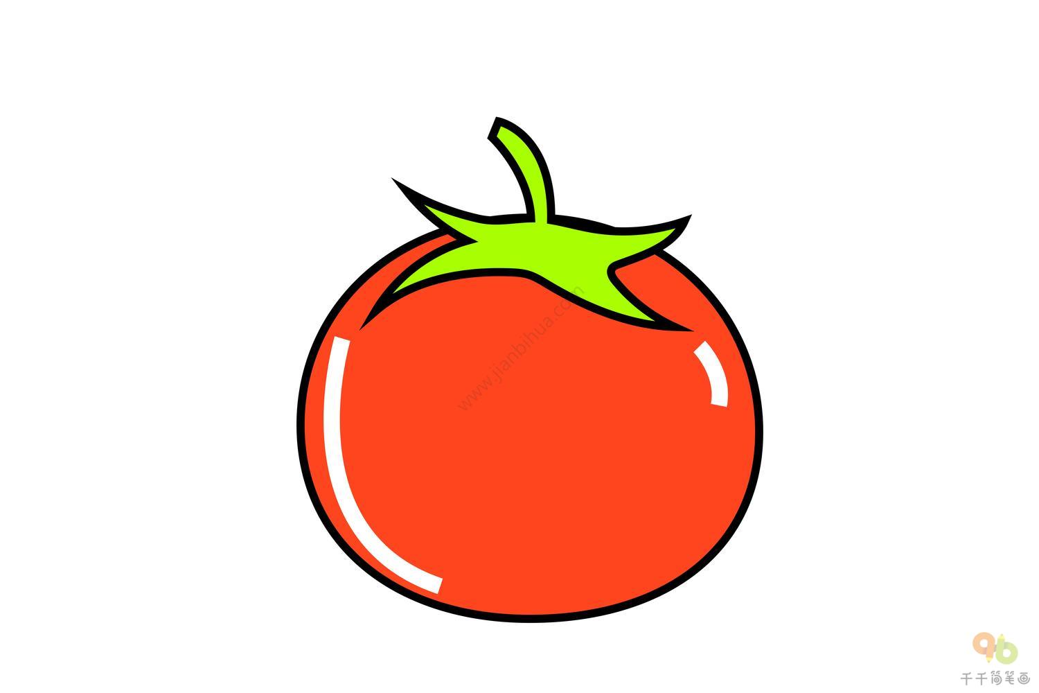 简单西红柿简笔画画法图片步骤（胡萝卜画法儿童画） - 有点网 - 好手艺